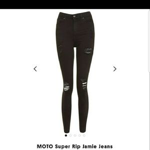 Topshop Moto Super Ripped Jeans